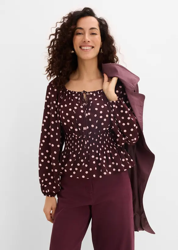 Blusa in satin fluido, bonprix