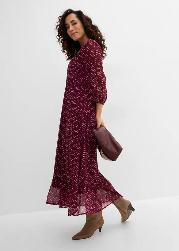 Abito lungo in chiffon, bonprix