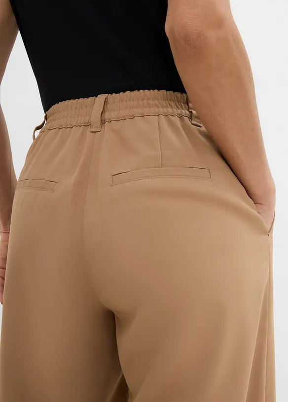Pantaloni barrel in misto cotone ed elastan, bonprix