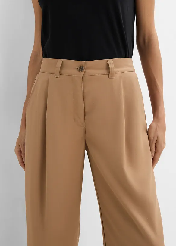 Pantaloni barrel in misto cotone ed elastan, bonprix