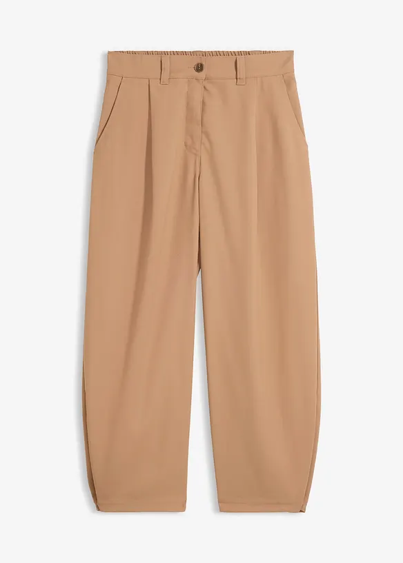 Pantaloni barrel in misto cotone ed elastan, bonprix