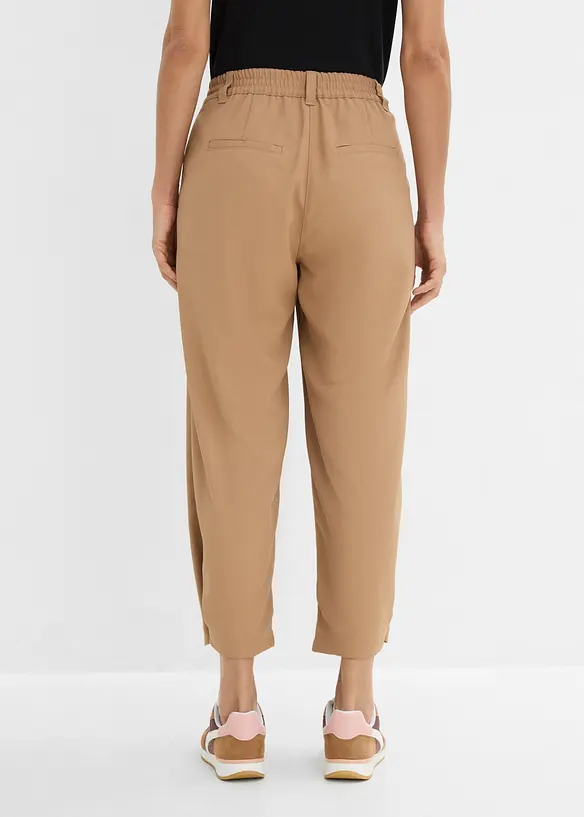 Pantaloni barrel in misto cotone ed elastan, bonprix