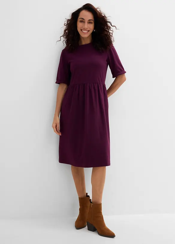 Abito in maglina di misto cotone ed elastan, bonprix