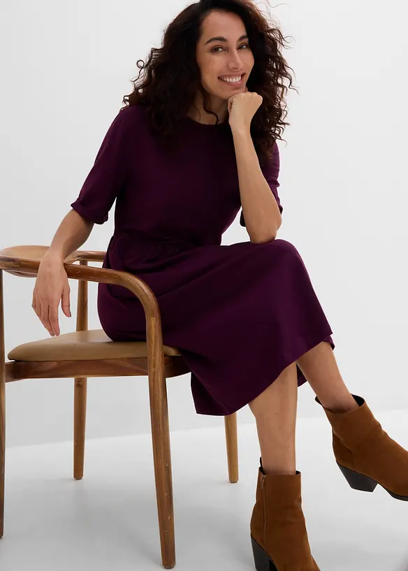 Abito in maglina di misto cotone ed elastan, bonprix