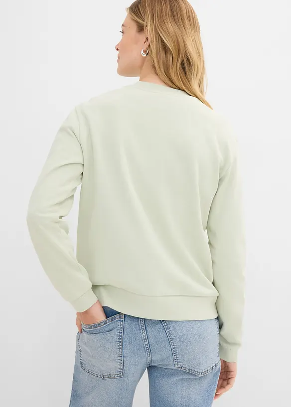 Felpa in puro cotone biologico con stampa gommata, bonprix