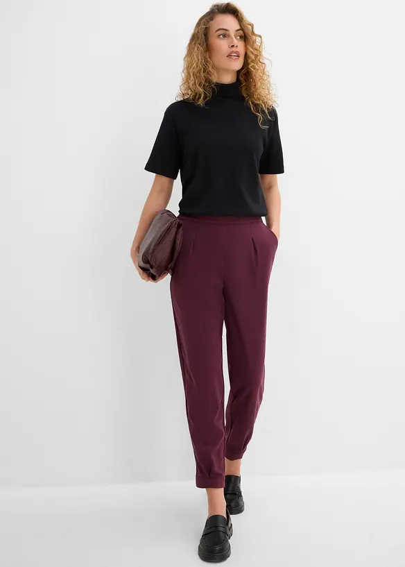 Pantaloni cropped con viscosa, bonprix
