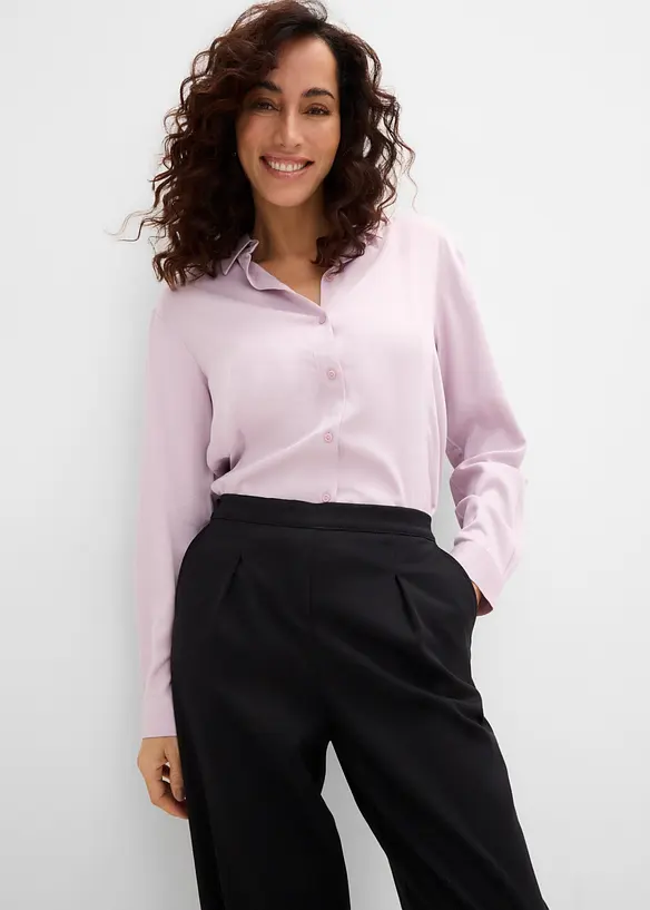 Pantaloni cropped con viscosa, bonprix