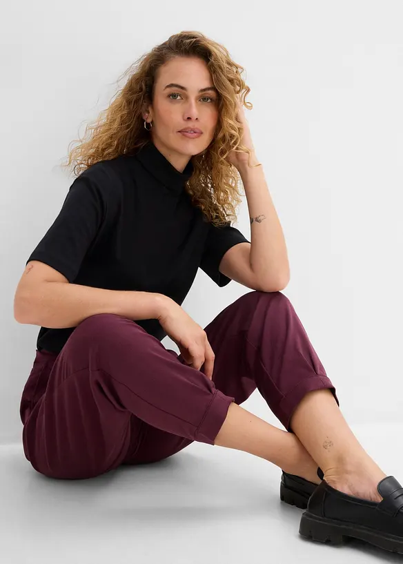 Pantaloni cropped con viscosa, bonprix