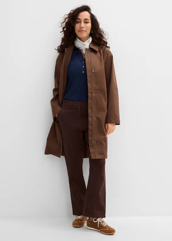 Pantaloni in twill di cotone elasticizzato, bonprix