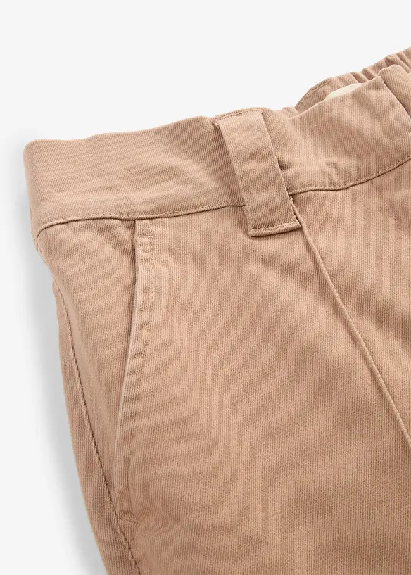 Pantaloni in twill di cotone elasticizzato, bonprix