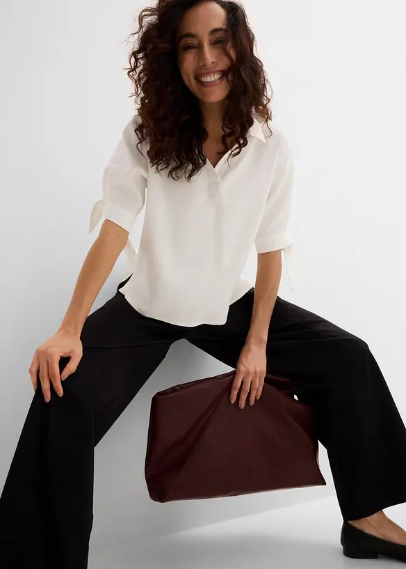 Pantaloni barrel in twill, bonprix