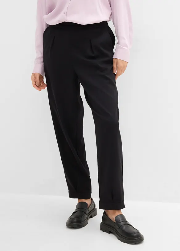 Pantaloni cropped con viscosa, bonprix