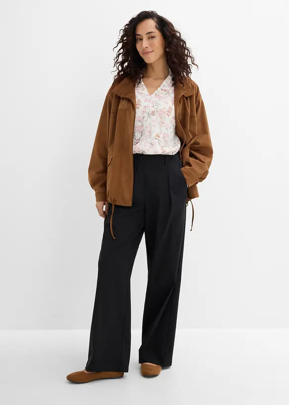 Pantaloni con pinces in bengalina elasticizzata, bonprix