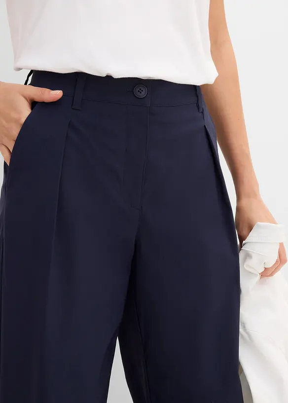 Pantaloni con pinces in bengalina elasticizzata, bonprix