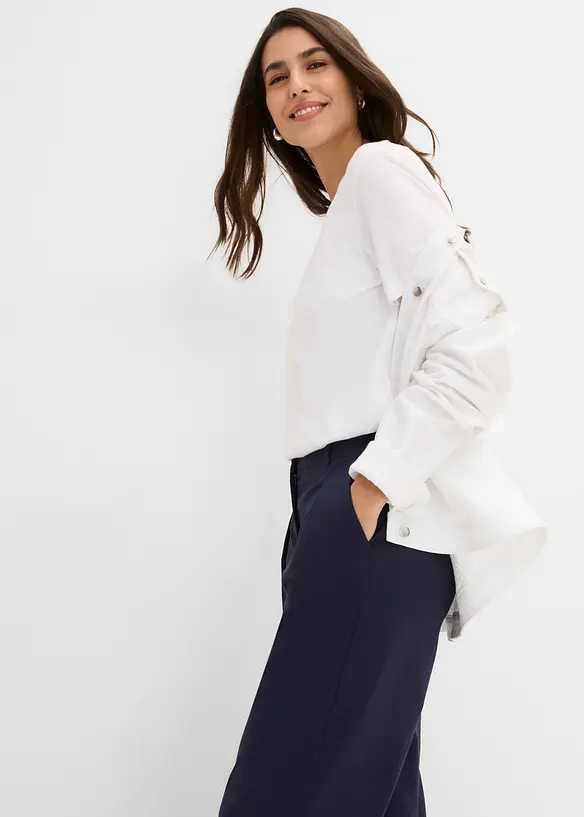 Pantaloni con pinces in bengalina elasticizzata, bonprix