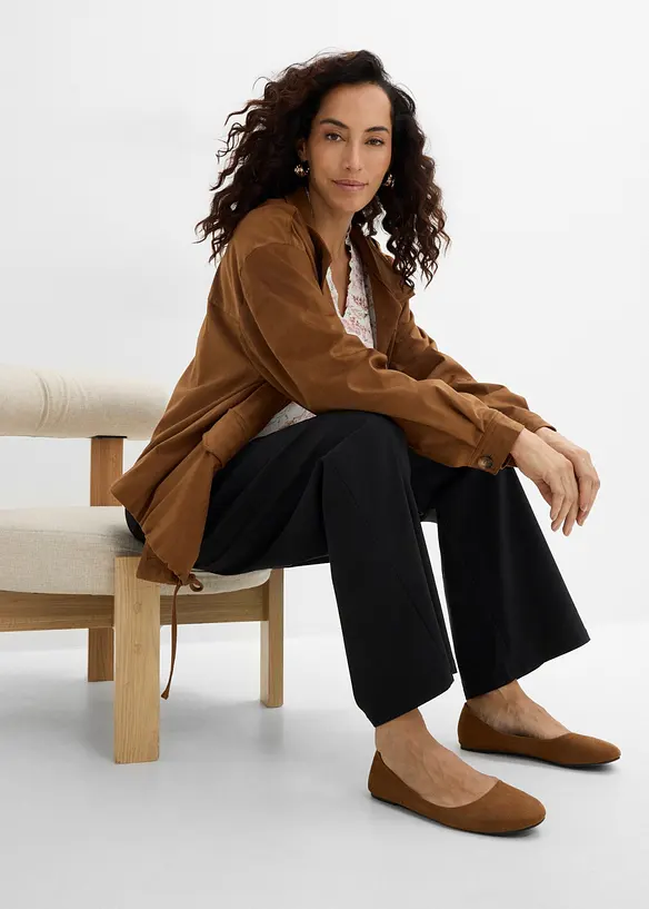 Pantaloni con pinces in bengalina elasticizzata, bonprix