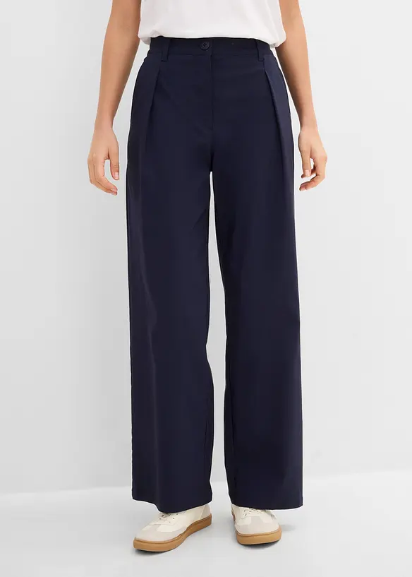 Pantaloni con pinces in bengalina elasticizzata, bonprix