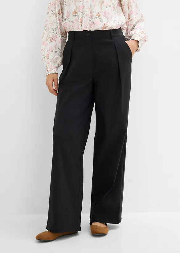 Pantaloni con pinces in bengalina elasticizzata, bonprix
