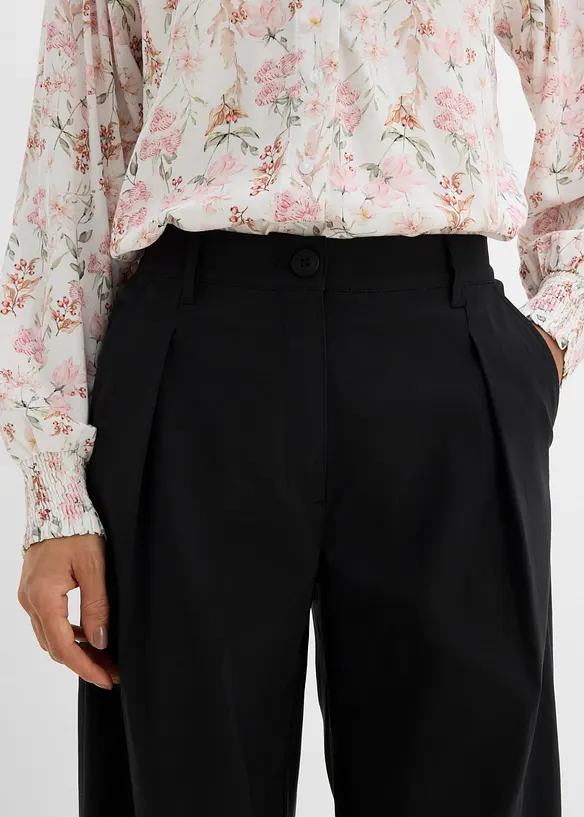 Pantaloni con pinces in bengalina elasticizzata, bonprix