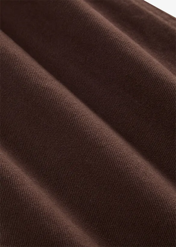 Pantaloni in twill a gamba larga e vita alta, bonprix
