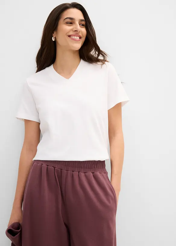 Pantaloni in jersey interlock di cotone., bonprix