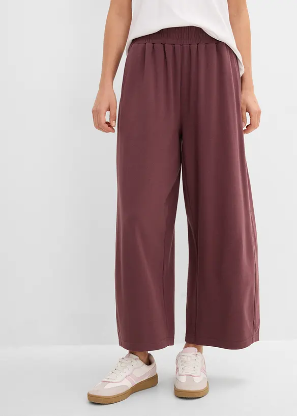 Pantaloni in jersey interlock di cotone., bonprix