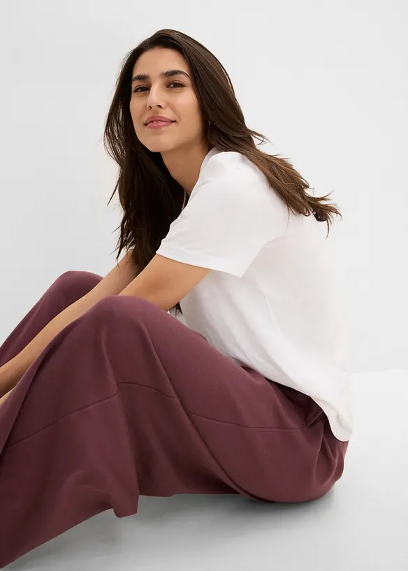 Pantaloni in jersey interlock di cotone., bonprix