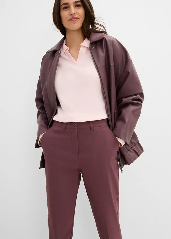 Pantaloni pancia piatta a sigaretta in bengalina elasticizzata, bonprix