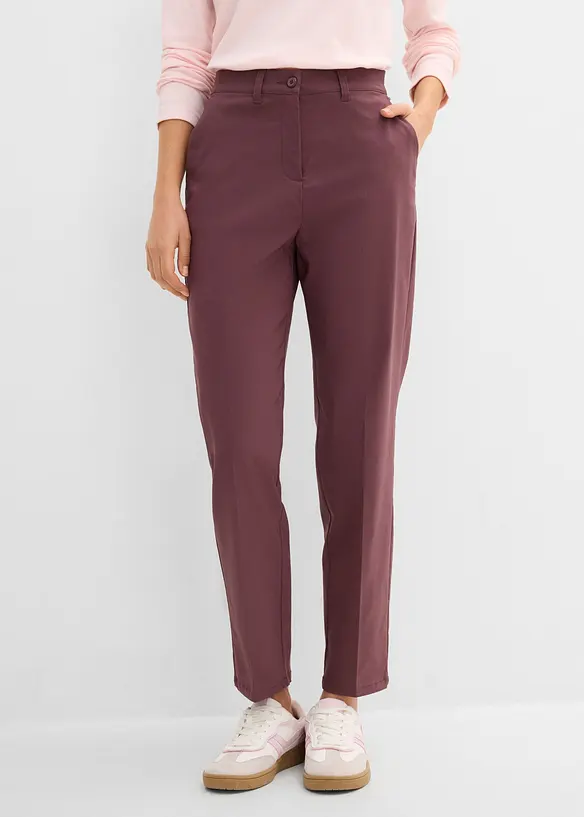 Pantaloni pancia piatta a sigaretta in bengalina elasticizzata, bonprix