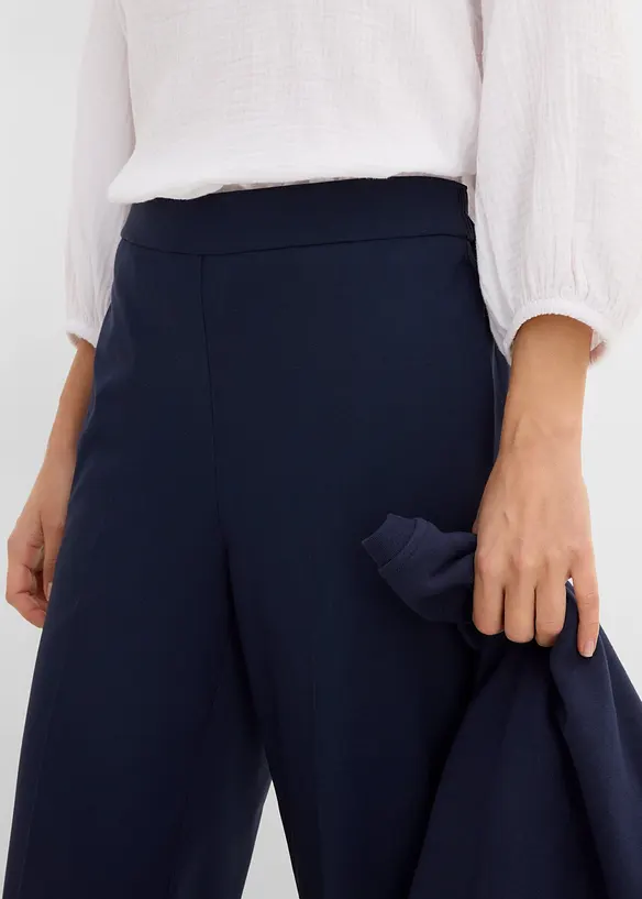 Pantaloni cropped in bengalina di misto viscosa, bonprix