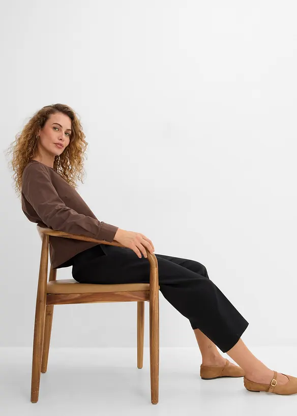 Pantaloni culotte in bengalina elasticizzata, bonprix