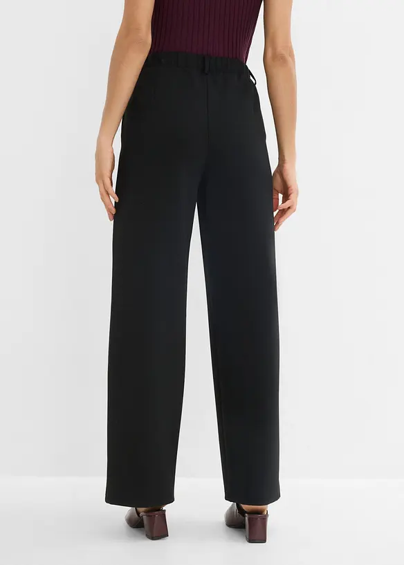 Pantaloni in punto di Roma con pinces, bonprix