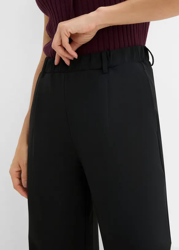 Pantaloni in punto di Roma con pinces, bonprix