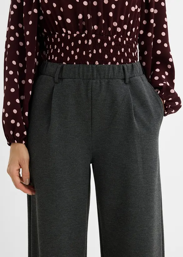 Pantaloni in punto di Roma con pinces, bonprix