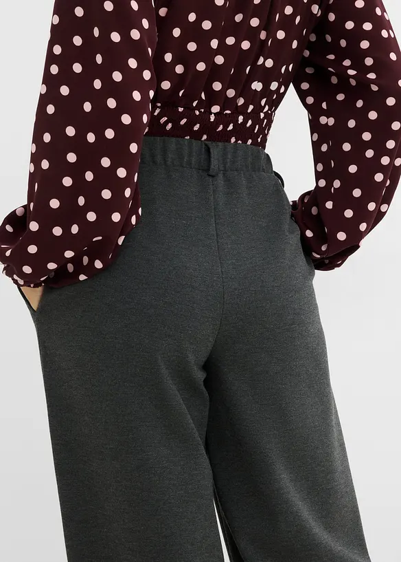Pantaloni in punto di Roma con pinces, bonprix