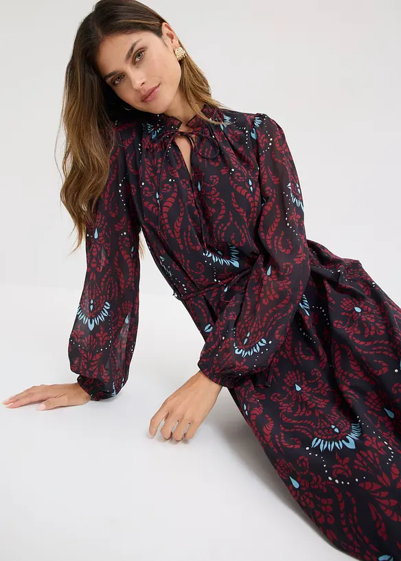 Abito  svasato in chiffon, bonprix