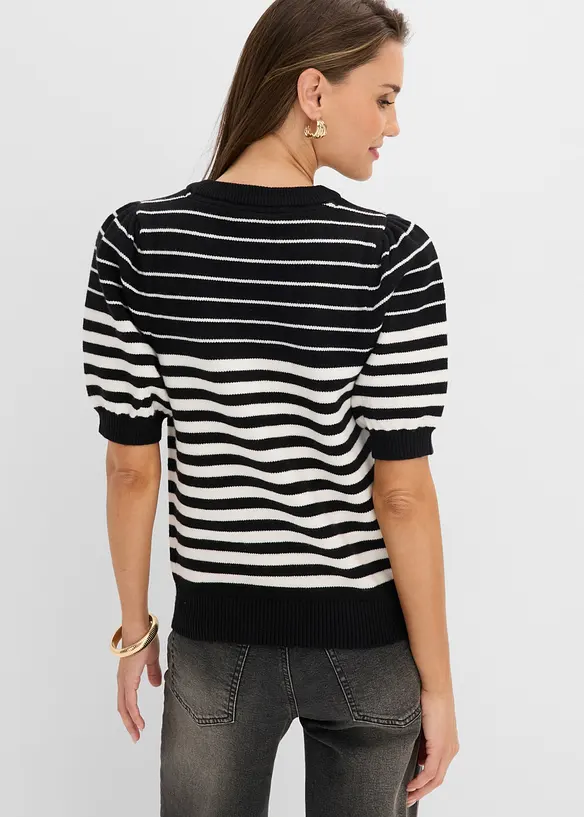 Maglione con mezze maniche a palloncino, bonprix