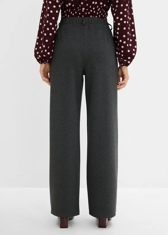 Pantaloni in punto di Roma con pinces, bonprix