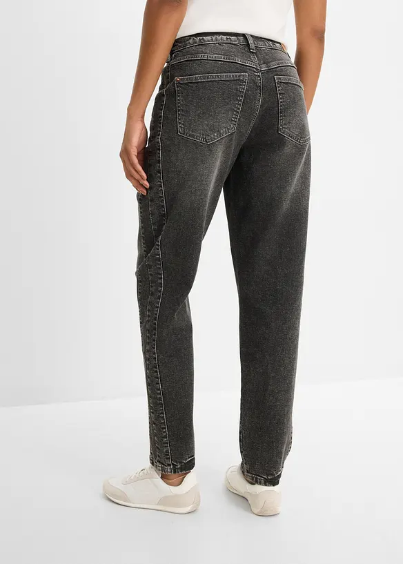 Mom jeans a vita alta, bonprix