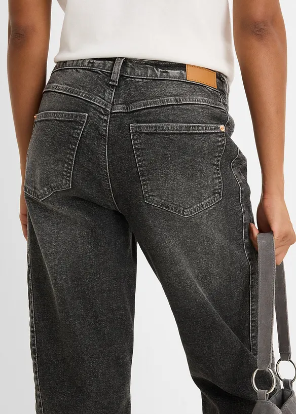 Mom jeans a vita alta, bonprix