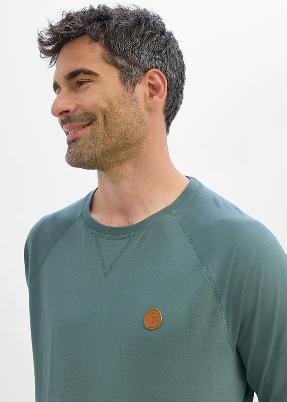 Maglia a maniche lunghe in puro cotone biologico (pacco da 2), bonprix