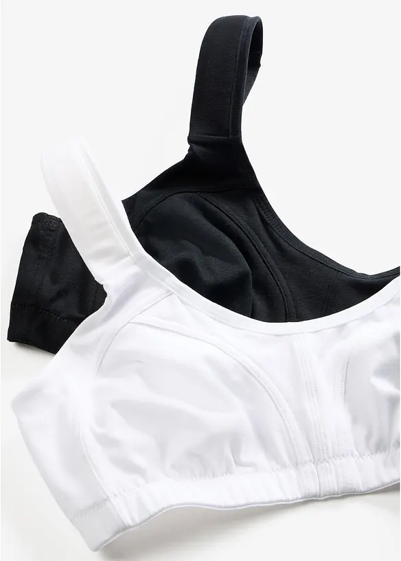 Reggiseno senza ferretto  con cotone biologico (pacco da 2), bonprix