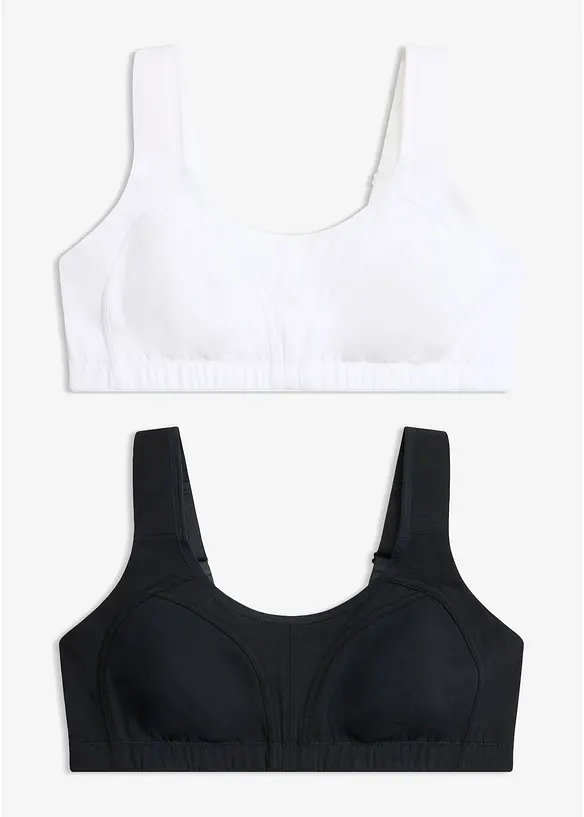 Reggiseno senza ferretto  con cotone biologico (pacco da 2), bonprix