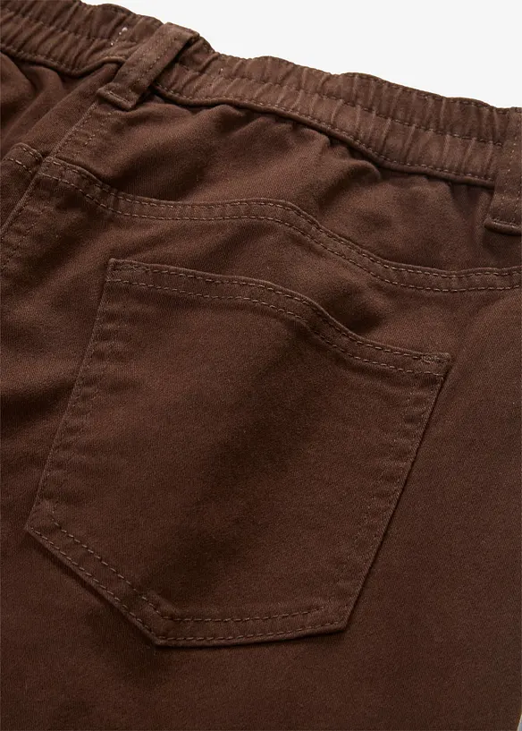 Pantaloni  mom a vita alta in twill, bonprix