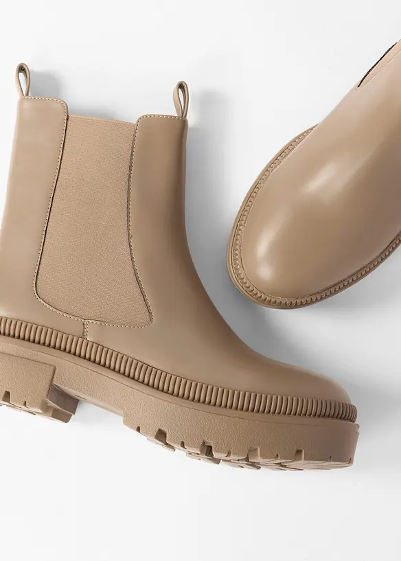 Stivaletti chelsea con suola profilata, bonprix