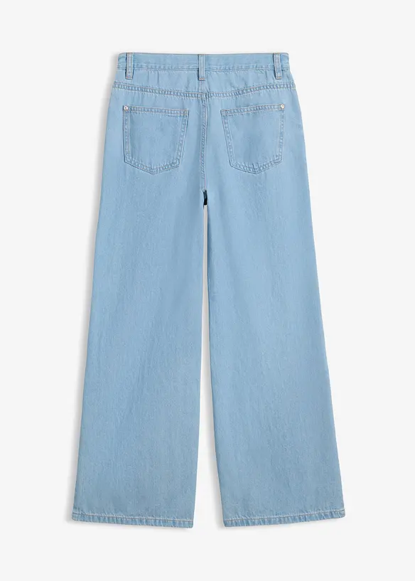 Jeans wide leg, vita media, bonprix