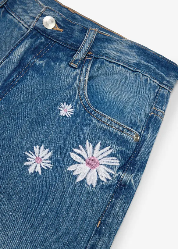 Jeans wide leg, vita media, bonprix