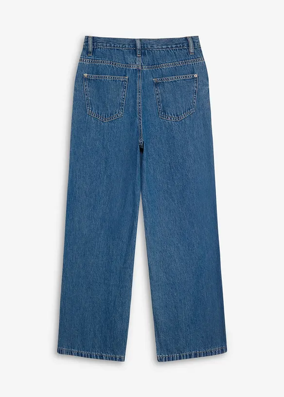 Jeans wide leg, vita media, bonprix
