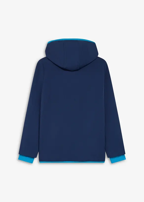 Softshell antivento con cappuccio staccabile, bonprix