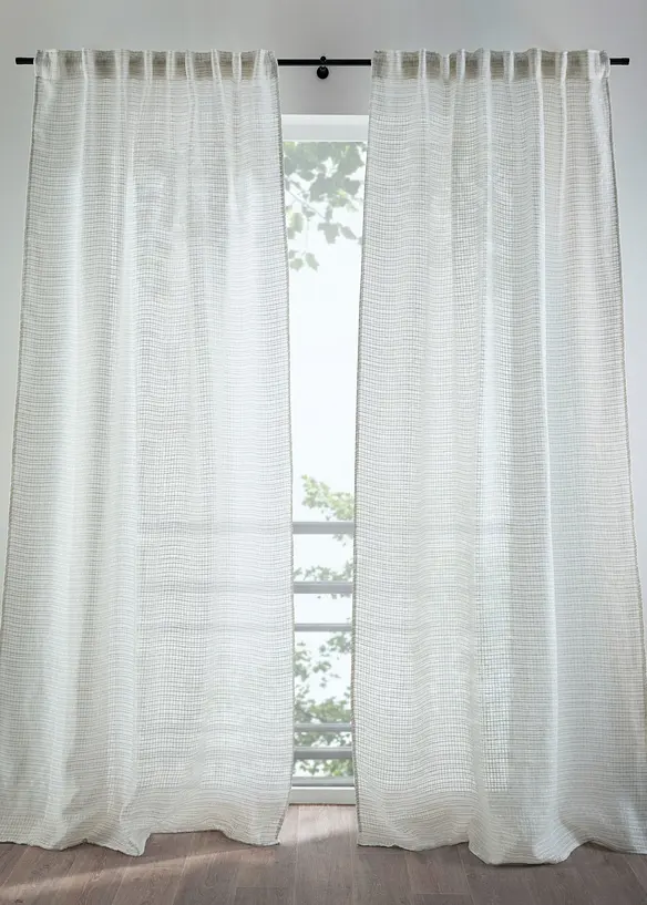 Tenda trasparente dalla trama grossolana (pacco da 1), bonprix